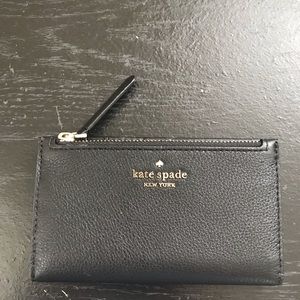 BNWT Black Kate Spade Small Slim Bigold Wallet